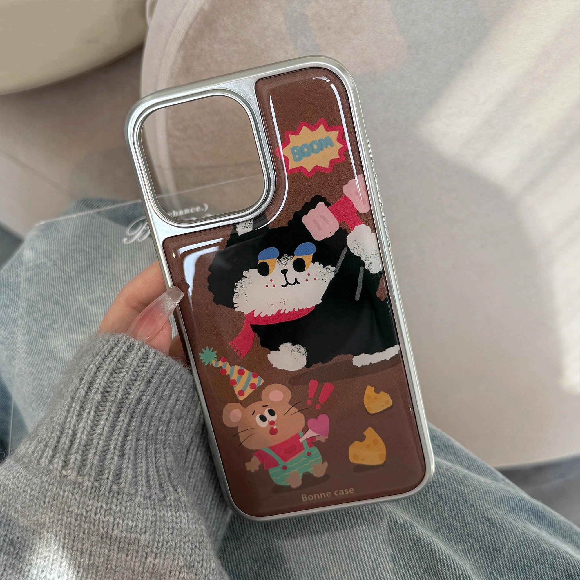 Black Cat Whack-a-Mouse - iPhone Case